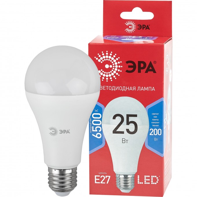 Лампа светодиодная ЭРА RED LINE LED 25Вт A65 груша 6500К холод. бел. E27 B0048011