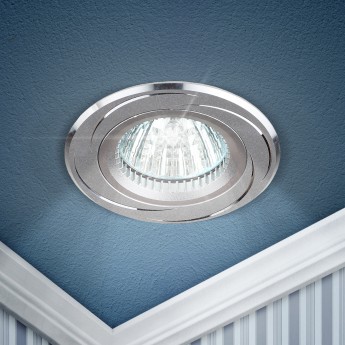 Встраиваемый светильник алюминиевый ЭРА KL34 AL/SL/1 MR16 12V 50W хром Встраиваемый светильник алюминиевый ЭРА KL34 AL/SL/1 MR16 12V 50W хром